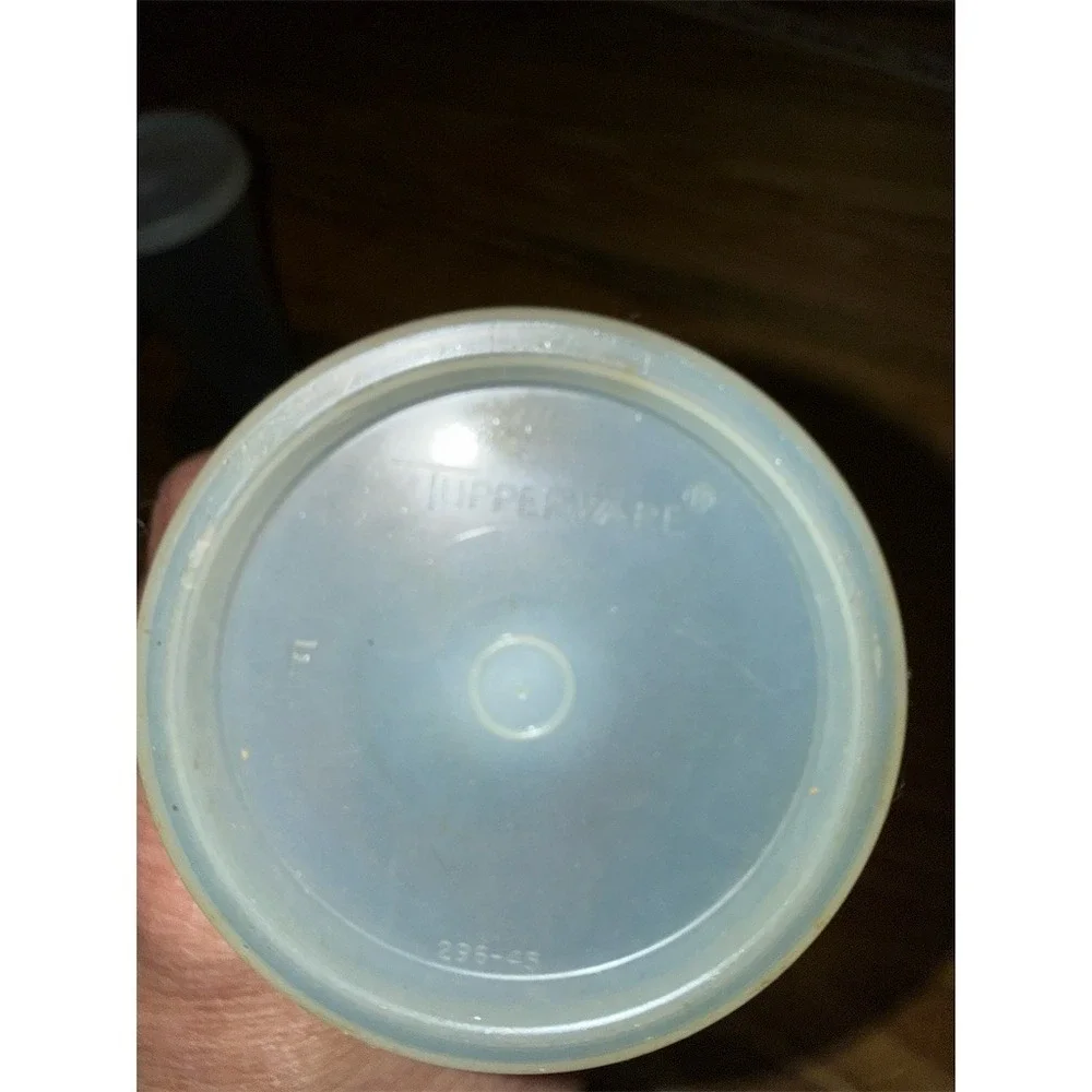 Vtg Tupperware Dessert Cups w Lids Set 6 Smoke Brown Footed parfait sundae jello